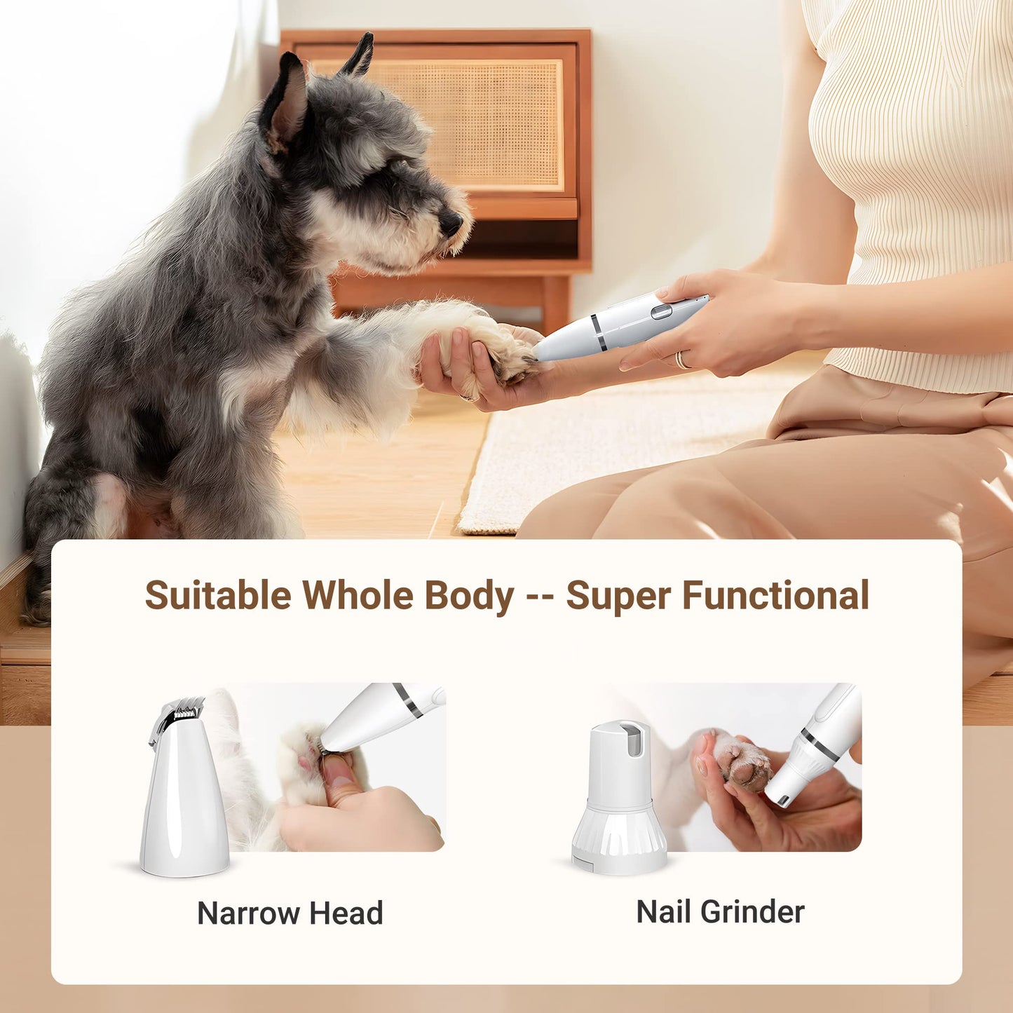 (🔥Last Day Promotion - 49% off)2025-Ultimate Pet Grooming Kit 🐶 4-in-1 Electric Clippers with 4 Interchangeable Blades